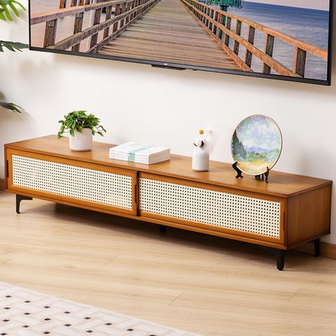 HappyLife 楠竹製網紋雙門電視櫃/160CM (Y10792)