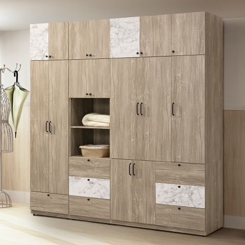 Homelike 艾麗卡8x8尺組合大衣櫃