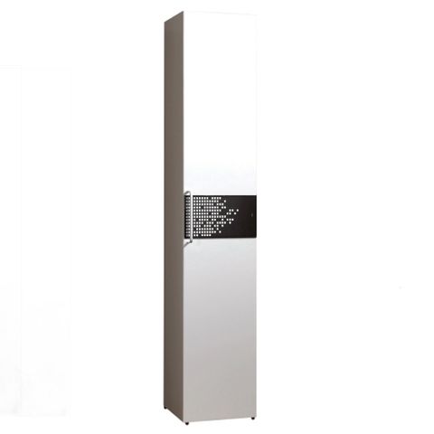 【文創集】律法瑪現代白1.3尺單門內多格衣櫃