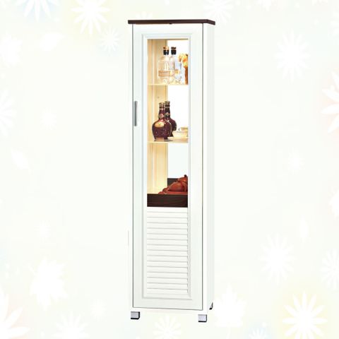 【文創集】南亞塑鋼 雪菲多彩百葉1.6尺單開門高塑鋼展示櫃(六色可選)