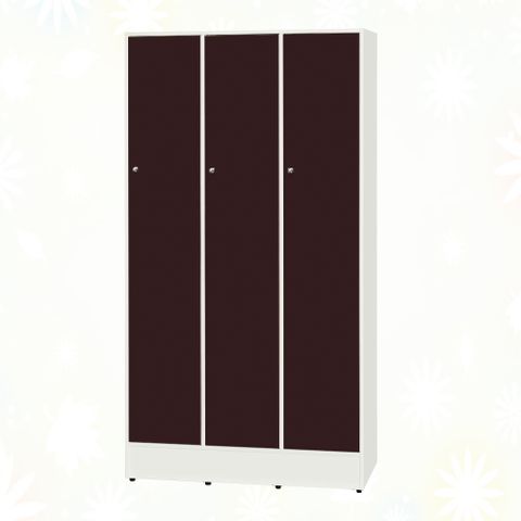 【文創集】南亞塑鋼雪莉多彩3.3尺三門塑鋼高保管櫃/收納櫃(六色可選)