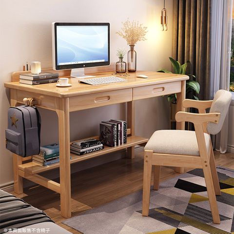 【HappyLife】原木書桌/雙收納抽屜140CM (Y10763)