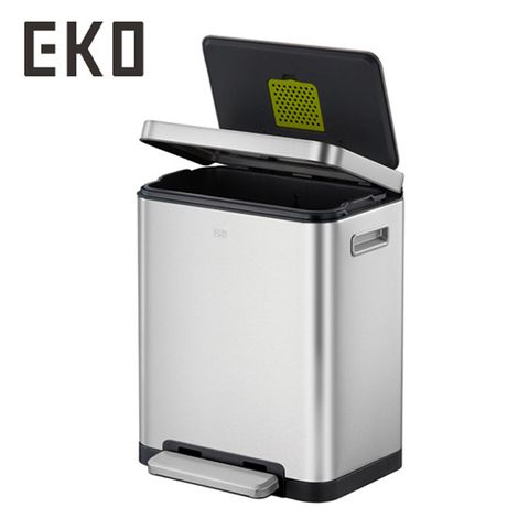 eko炫酷靜音垃圾桶20L不鏽鋼材質融入奈米銀抗菌【EKO】國際品牌 / 品質保證活動框架，更牢固耐用