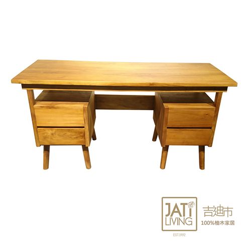 【吉迪市柚木家具】柚木簡約四抽書桌 工作桌 桌子 餐桌 書房 RPDE005