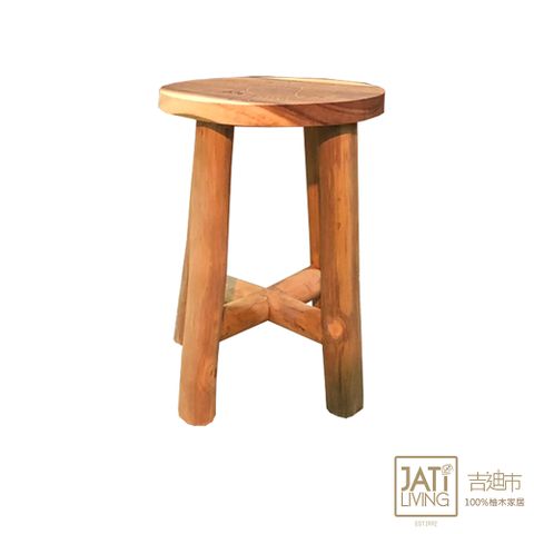 【吉迪市100%全柚木家具】原木小圓凳 椅凳 椅子 餐椅 板凳 客廳 LT-061