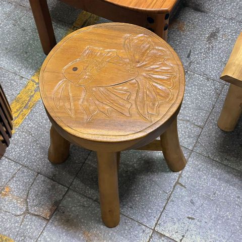 吉迪市柚木家具 【吉迪市100%全柚木家具】原木小圓凳 椅凳 椅子 餐椅 板凳 客廳 LT-061