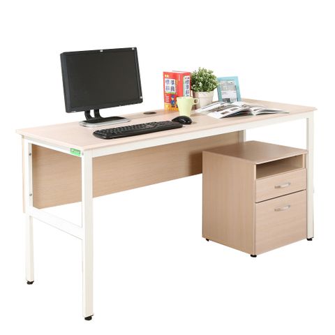《DFhouse》頂楓150公分電腦桌+活動櫃-楓木色