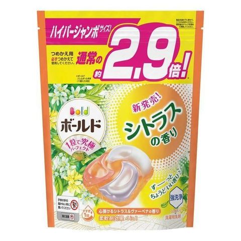 P&G 寶僑 Bold 4D香氛洗衣球32入X4 (柑橘馬鞭草-黃)