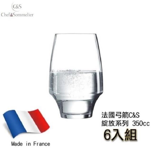 C&S 【南紡購物中心】 法國Chef & Sommelier綻放系列水晶玻璃甜酒杯350ml(飲料杯/水晶杯/紅酒杯/果汁杯)-6入盒裝