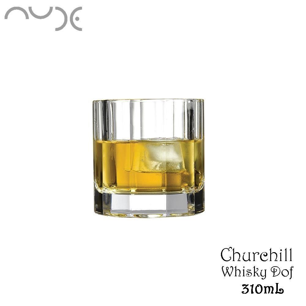 NUDE 【南紡購物中心】  Churcill Whisky Dof 教堂水晶威士忌杯 310mL 水晶玻璃杯 4入盒裝