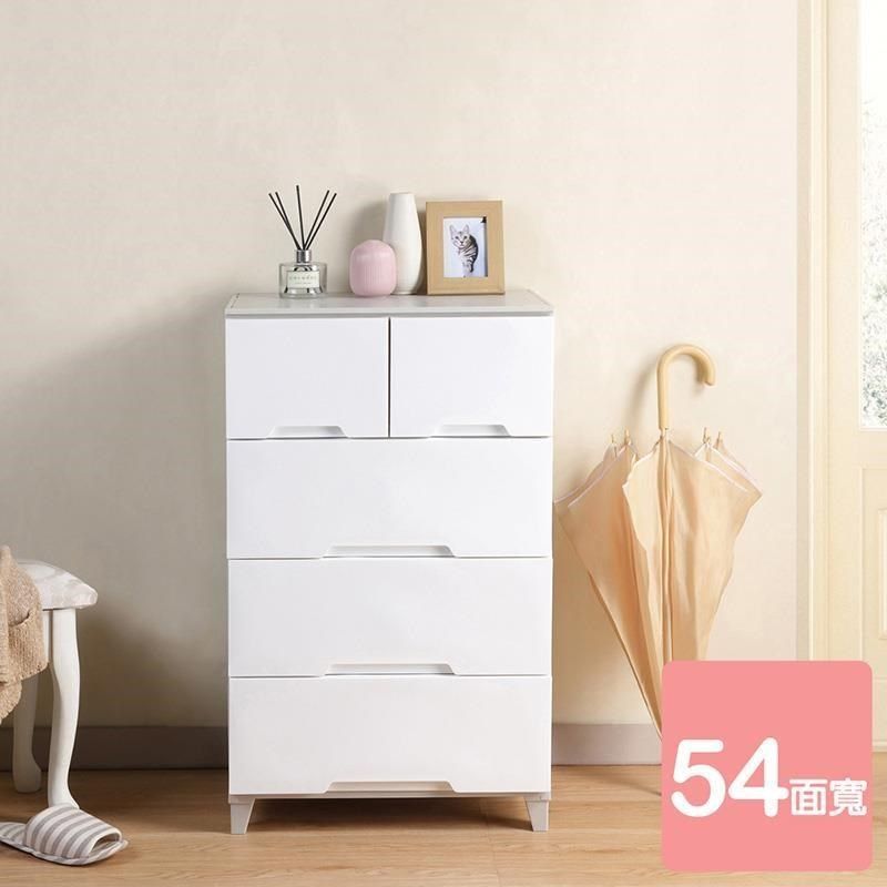 真心良品 【南紡購物中心】 KEYWAY面寬54cm梅樂芙四層組裝收納櫃(120L)-1入組