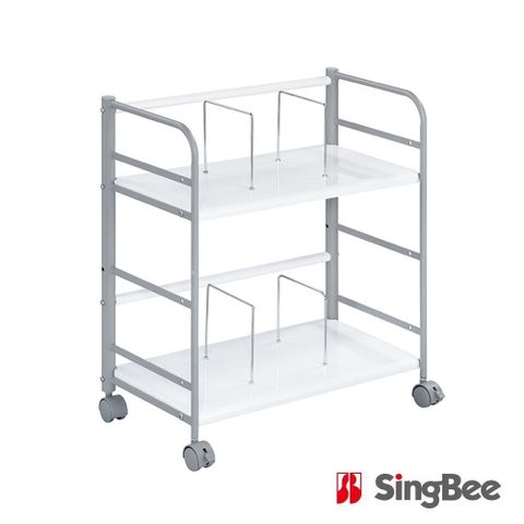 【SingBee 欣美】平斜兩用移動文件推車 SB-R01(辦公室收納 書車 移動書櫃 收納推車)