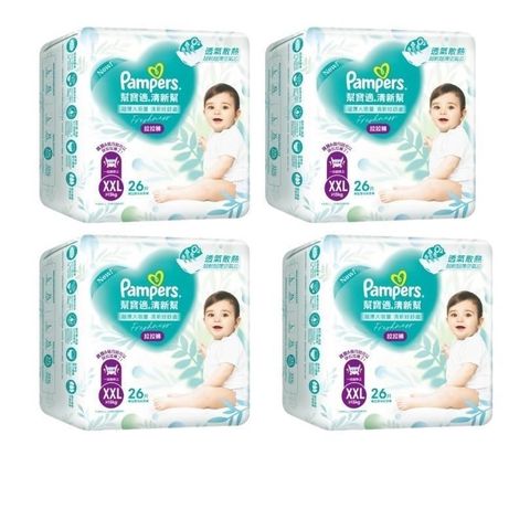 Pampers 幫寶適 幫寶適清新幫拉拉褲 XXL-26片*4包入