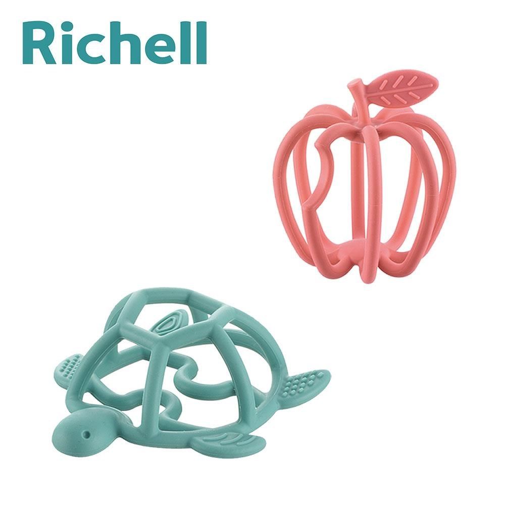 Richell 利其爾 【南紡購物中心】 《-》3D互動矽膠固齒器x2