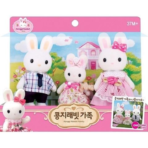 【兔寶家族 Konggi Rabbit】家庭公仔組(家家酒) KR09422