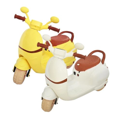 【南紡購物中心】【親親 CCTOY】復刻達可 兒童電動摩托車 RT-618 白、黃二色