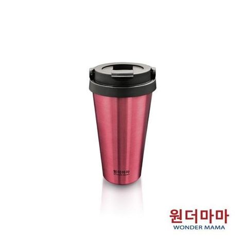 【南紡購物中心】 【韓國WonderMama】316不鏽鋼手提咖啡保溫保冷杯480ml玫瑰金