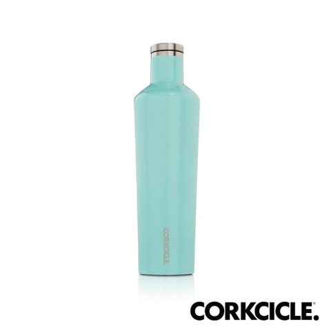 【南紡購物中心】美國CORKCICLE Classic系列三層真空易口瓶/保溫瓶750ml-土耳其藍COR-CC0103002A