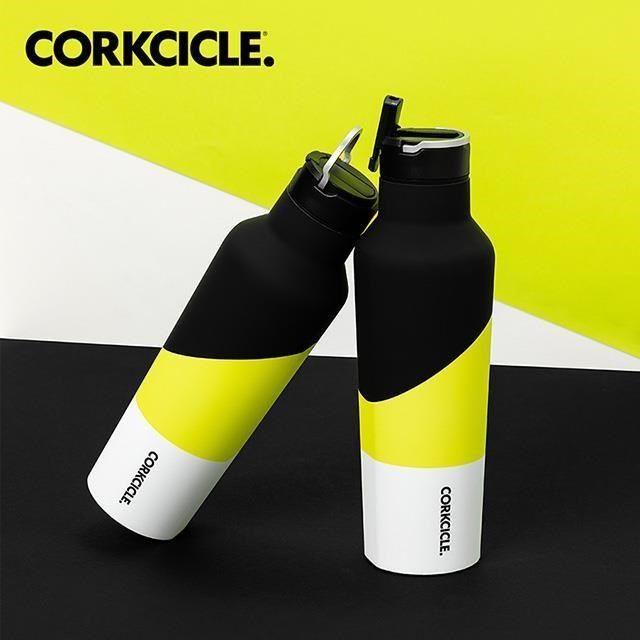 CORKCICLE 【南紡購物中心】 美國 Color Block系列三層真空運動易口瓶/保溫瓶600ml-閃耀黃