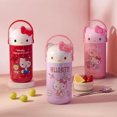 Hello Kitty 【南紡購物中心】 正版授權造型真空食物燜燒罐