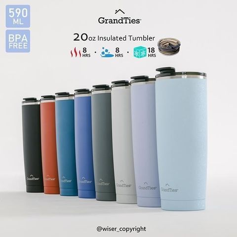 【GrandTies】Tritan防漏590ML真空不鏽鋼保溫瓶/保溫杯(保冷/保溫)-顏色任選