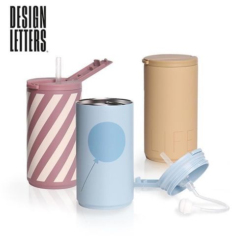 【南紡購物中心】 DESIGN LETTERS 吸管保溫杯350ml