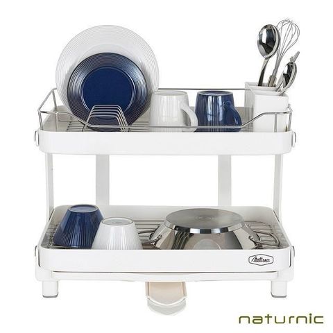 【南紡購物中心】 福利品 韓國Naturnic 雙層餐具瀝水架