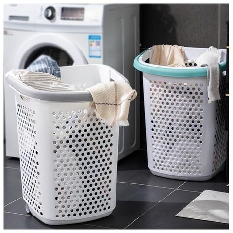 【南紡購物中心】 MGSHOP日式提把附輪超大髒衣籃 洗衣籃