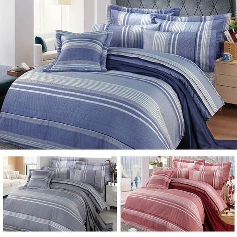 【FITNESS】精梳棉雙人七件式床罩組-安德里 (3款)