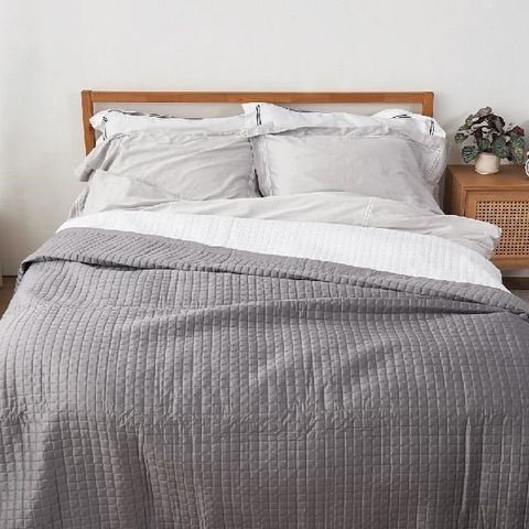 義大利進口吉薇鋪棉歐式大罩-深冬灰 / 260X260cm / 防塵蟎罩