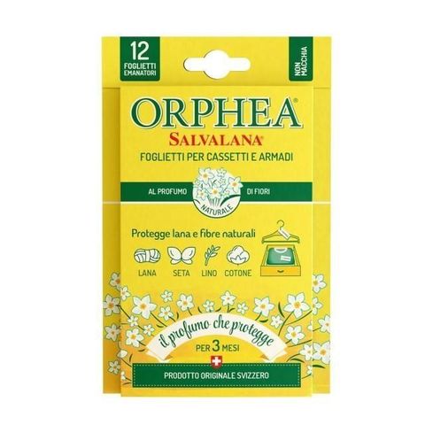 【南紡購物中心】ORPHEA歐菲雅 經典花香衣物環境保護片 書籤式(12片)樟腦丸的代替品