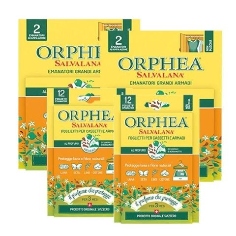 【南紡購物中心】 ORPHEA 歐菲雅 衣物保護組 佛手柑 掛耳+掛片各2盒