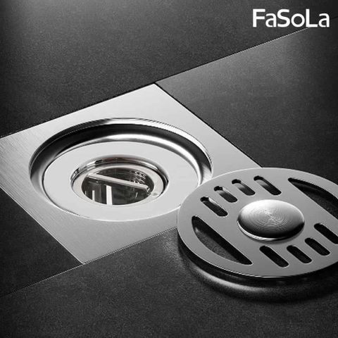 【南紡購物中心】FaSoLa 帶閥門多層矽膠密封防蟲 防臭地漏蓋 (32-52mm) 共用款