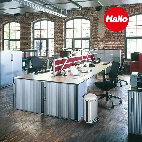 Hailo 【南紡購物中心】 德國 TOPdesign M 不鏽鋼垃圾桶-13L