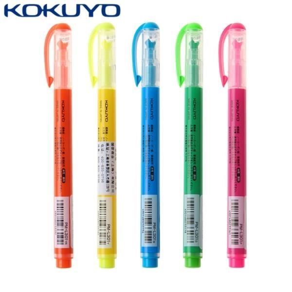 KOKUYO 【南紡購物中心】 (5色組)日本獨角仙螢光筆Beetle創意Tip甲蟲螢光筆3way重點筆maker記號筆PM-L301