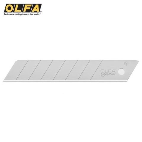 OLFA 【南紡購物中心】 日本製替換刀片LB10K美工刀替刃(10入,合金工具鋼,寬18mm美工刀刀片)大型美工刀片大型替刃大型刃