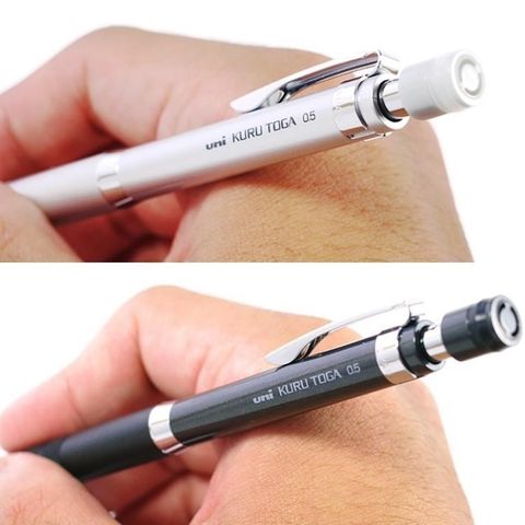 日本UNI第三代KURU TOGA旋轉自動鉛筆M5-1017三菱0.5mm鉛筆自動筆360度轉轉筆