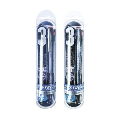 日本製UNI溜溜筆JETSTREAM三色0.5mm原子筆SXE3-JSS-05圓珠筆考試筆記用3色黑紅藍筆