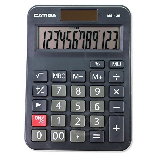 CATIGA 【南紡購物中心】 GATIGA 12位數商業專用型計算機MS-12B-黑