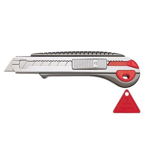 日本NT Cutter自動卡榫固定鎖6連發快速換刀片L型美工刀L-2000RP(壓鑄金屬刀身)