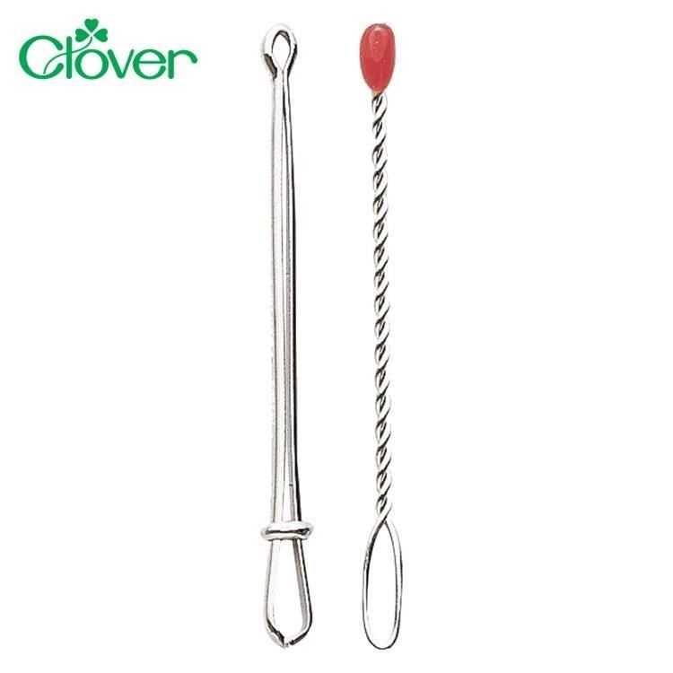 CLOVER 【南紡購物中心】 日本可樂牌快速穿帶器穿帶繩器2入組35-102穿繩器鬆緊帶穿帶夾穿針夾式穿線器穿鬆緊帶器穿線夾穿繩夾