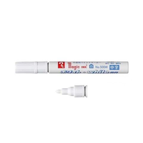 寺西 【南紡購物中心】 日本  White SR 工業用 油漆筆 2.5mm (中字) 2支入 / 組 M500WP