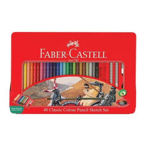 【南紡購物中心】 FABER-CASTELL輝柏 油性彩色鉛筆 48色（鐵盒） /盒 115849