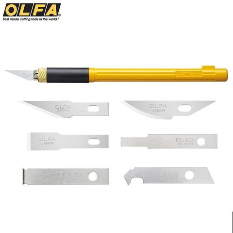 OLFA 【南紡購物中心】 日本細工筆刀組AK-4/BP(附6種刀片替刃)