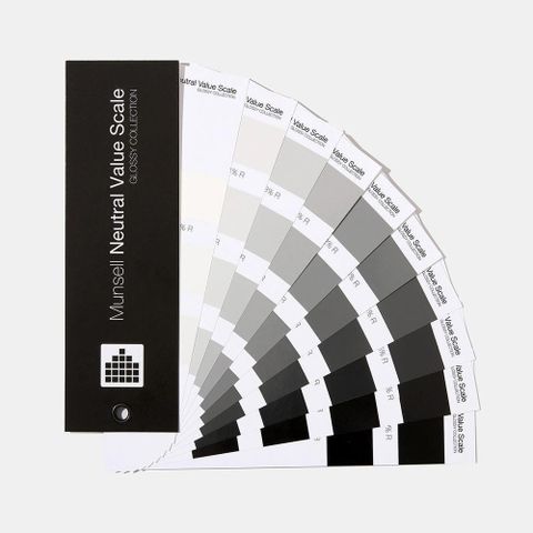 PANTONE 【南紡購物中心】 Munsell 孟賽爾明度精選色卡 全光澤/半光澤 /本(Munsell Neutral Value Scale Glossy/Matte Finish)