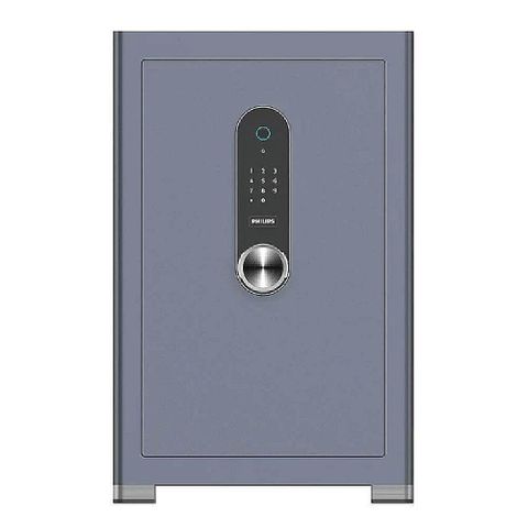 PHILIPS飛利浦智能時尚智簡存儲無憂保險櫃(指紋/密碼 /機械鑰匙)/台SBX601-8B-淡雅藍