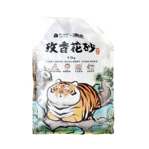 Peepal X 我不是胖虎-玫香花砂(礦砂貓砂)4.5kg-4入