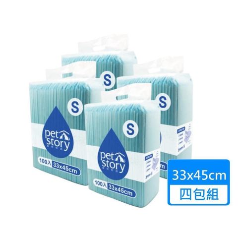 【PET STORY 寵物物語】吸水尿布墊 S尺寸 四包組