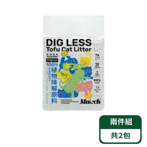 【喵趣】-植物環保消臭豆腐貓砂1.5mm 7L/包；2包組