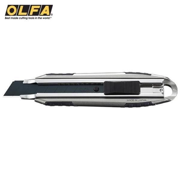 OLFA 【南紡購物中心】 日製壓鑄鋁合金METAL超強握把PRO大型美工刀MXP-AL附掛孔(自動鎖定18mm刀片)大美工刀切割刀